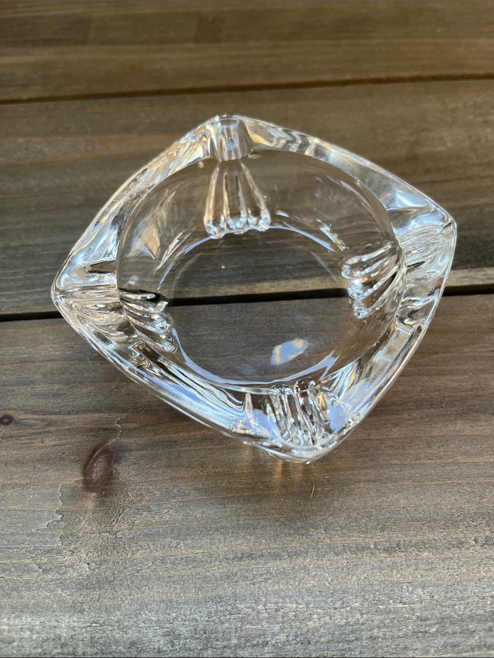 Clear Glass Square Ashtray